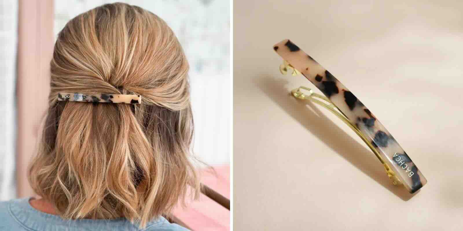 Lange Haarspange in Schildpatt BACHCA Paris, französische Haar-Accessoires, French style, bei L’Officina Paris